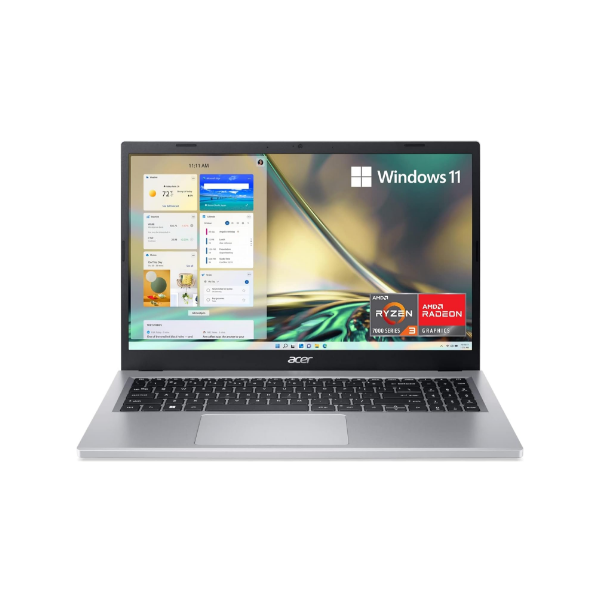 Acer Aspire 3 A315-24P-R7VH Slim Laptop | 15.6" Full HD IPS Display | AMD Ryzen 3 7320U Quad-Core Processor | AMD Radeon Graphics | 8GB LPDDR5 | 128GB NVMe SSD | Wi-Fi 6 | Windows 11 Home in S Mo