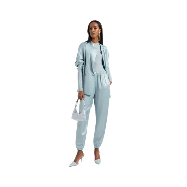 Single-breasted jacket in chevron Ottoman wool