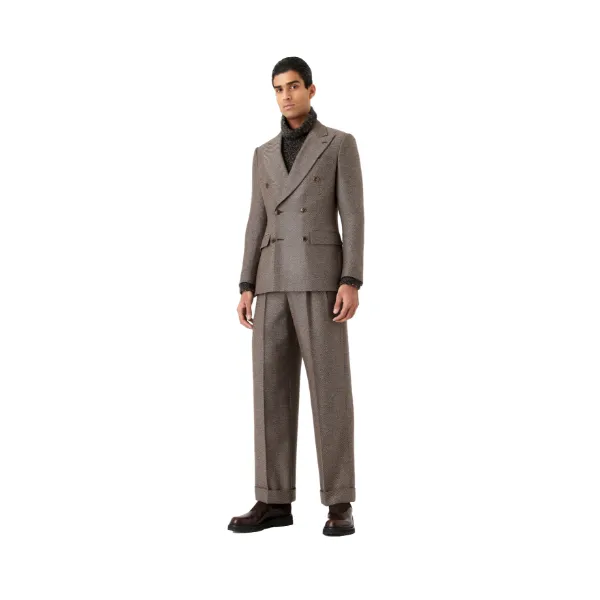 Royal Line double-breasted cashmere and silk suit